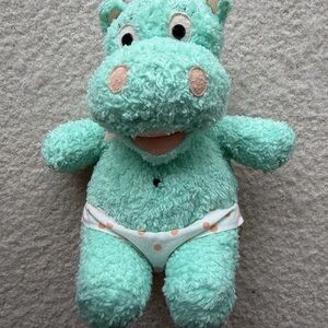 Plush Mint Green Hippo Toy